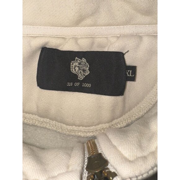 Dare Sport Limit edition 316 of 1000 Wolves XL White Quarter Zip Pullover Sweats - Picture 2 of 7